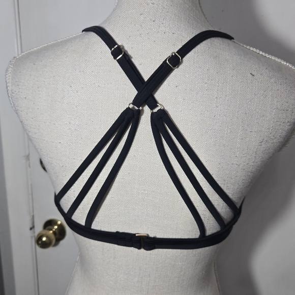 Relleciga Women's Black Push Up Bikini Top With Underwire Sz Large - Picture 4 of 7